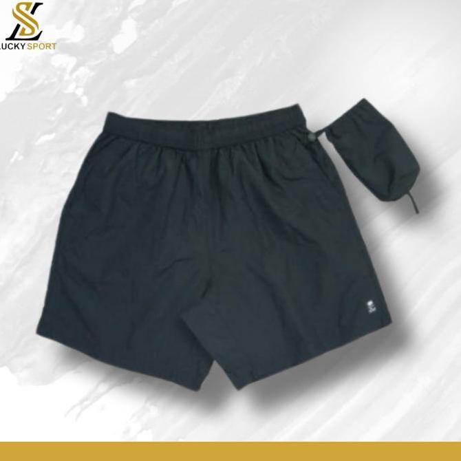 Run- Celana Pendek Basic Short Celana Olah Raga Parasut Lari Running Gym Santai Pria Nita Free Pocke