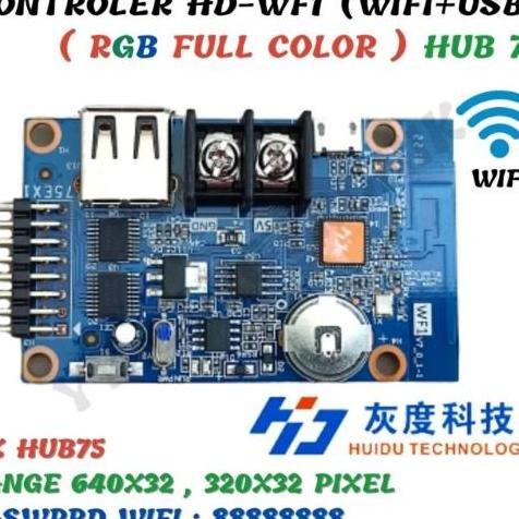 Tick- Controller Led Huidu Hd-Wf1 Wifi Rgb Full Color Hdwf1 P10 Smd Dip Dll