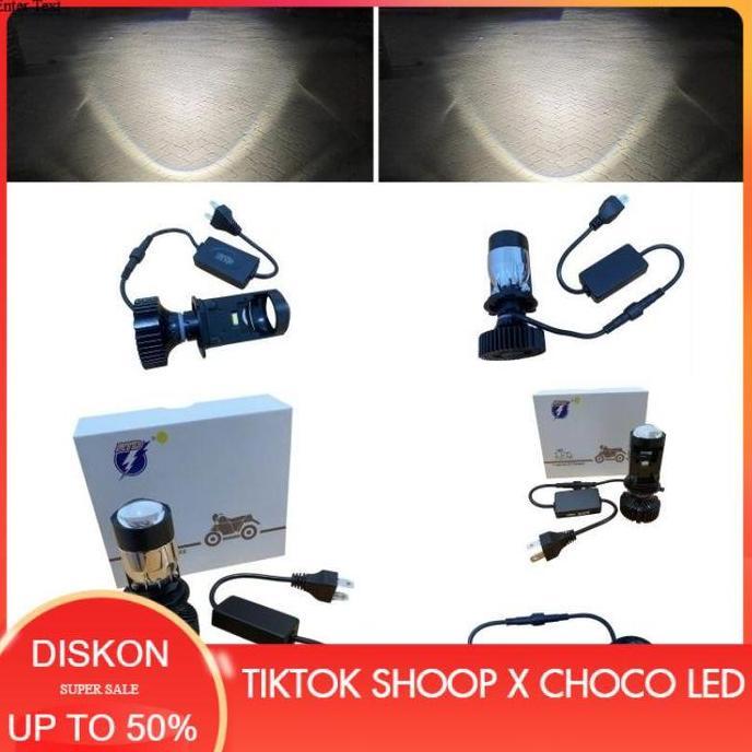 Lampu Utama H4 Mini Projector Led 2 Warna Bergaransi 1 PC