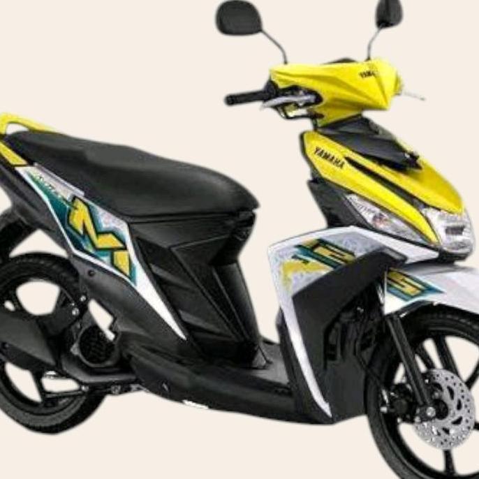 Stiker Striping Motor Yamaha Mio M3 125 2023 Putih Kuning Full Body - Motorcycle