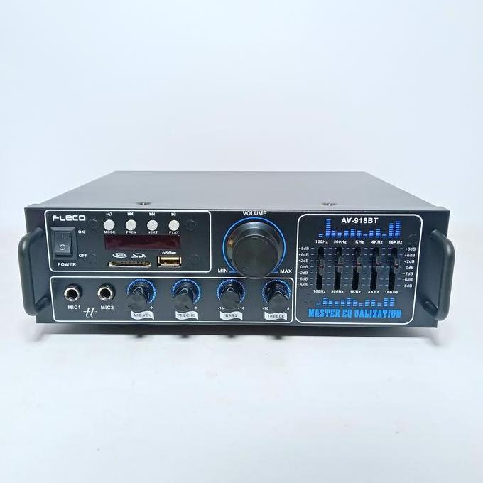 Nagaswara.Id - Power Amplifier Bluetooth Fleco Av-918Bt 1000W | Audio Penguat Suara Full Bass Amplif