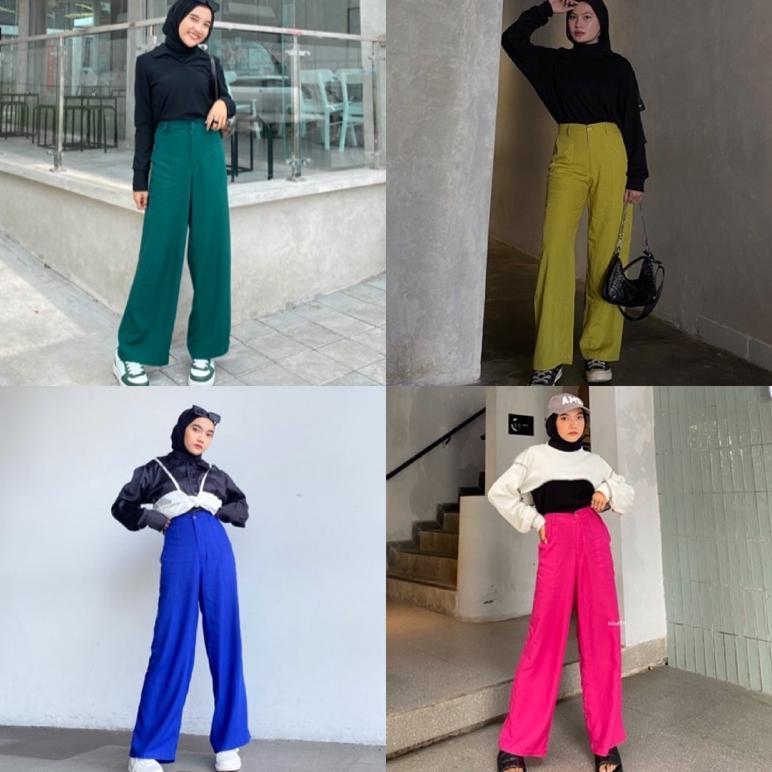 RX FASHION - KULOT HIGHWAIST YORA KANCING KATUN TWISTCONE / HAWAI RAYON PREMIUM / ABIGAIL LONG CULLO