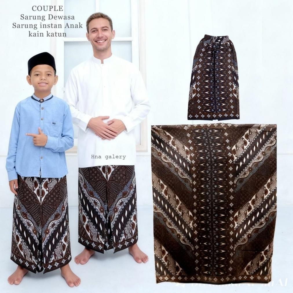 ORIGINAL SARUNG BATIK COUPLE AYAH DAN SARUNG INSTAN ANAK - SARUNG BATIK COUPLE AYAH DAN ANAK - SARUN