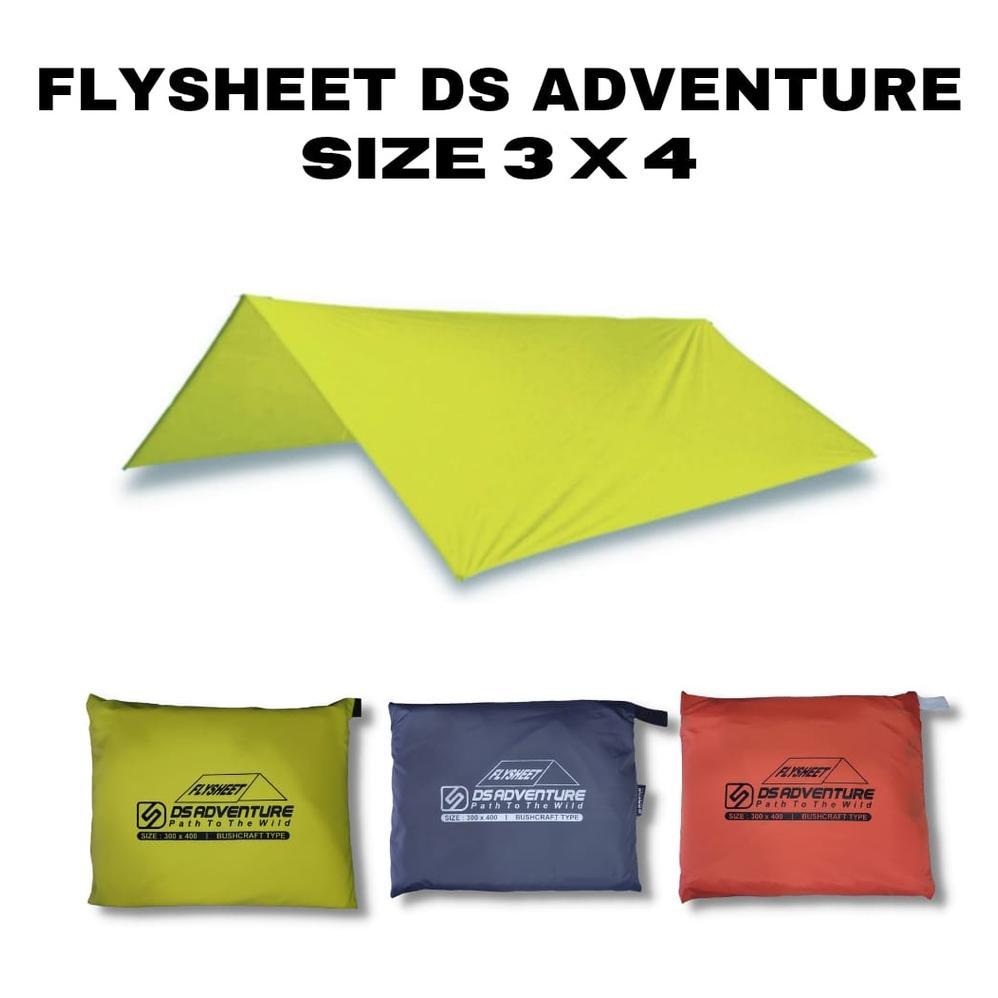 Flysheet 3X4 Ds Adventure Traptent / Flesit Tenda / Atap Tenda Darurat / Flysheet 4X3 /Tenda Pelindu