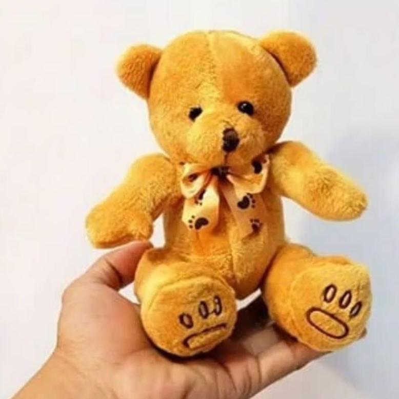 ORIGINAL BONEKA TEDDY BEAR TELAPAK BORDIR/BONEKA WISUDA/BONEKA MINI KRAKTER/BONEKA MANIS 15CM
