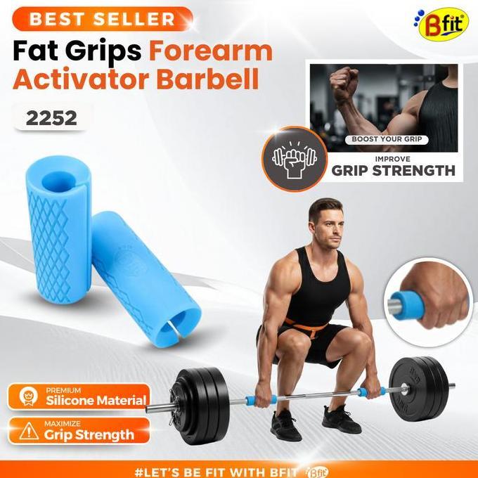 TERBARU - Bfit Fat Grips - Forearm Activator Dumbbell Grips