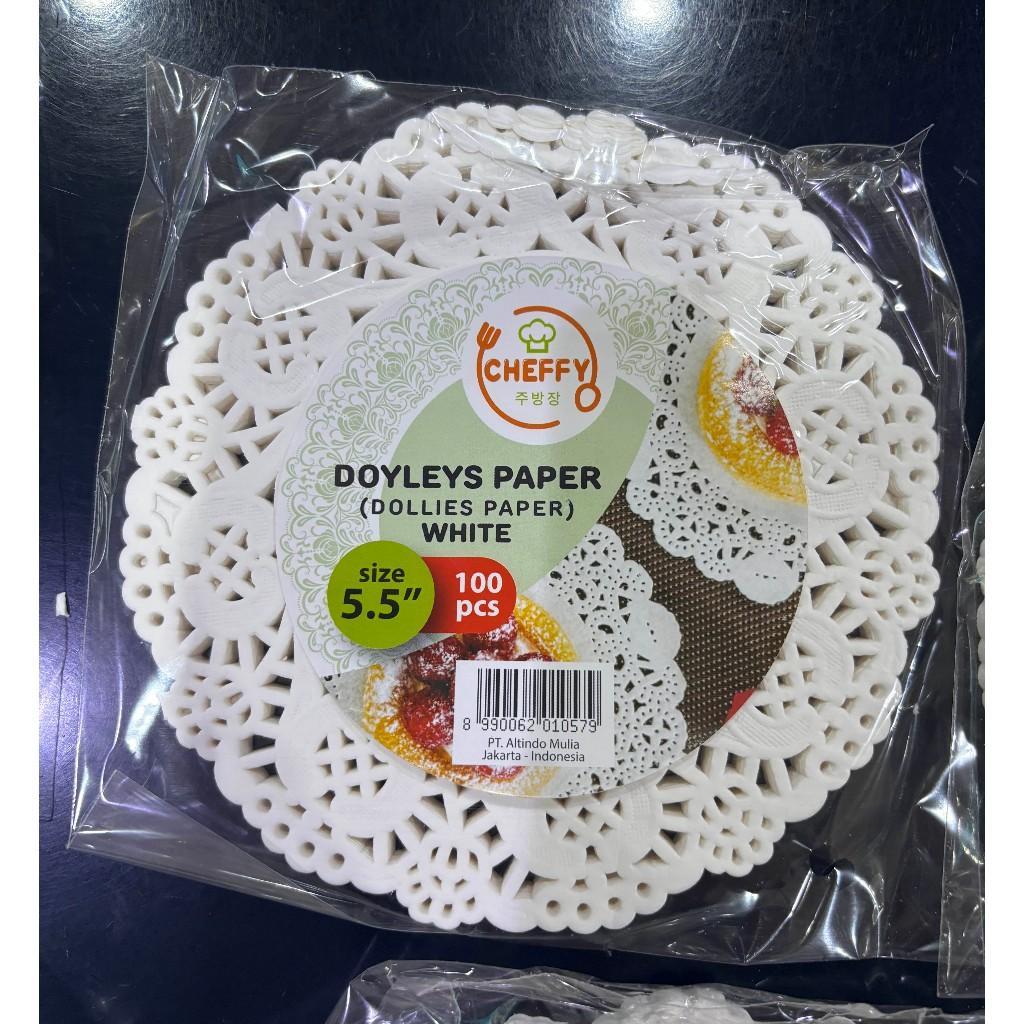 Doilies Doiles Paper Round White Kertas Renda Alas Kue Roti Kertas Doilies Doyleys Kertas Dolis
