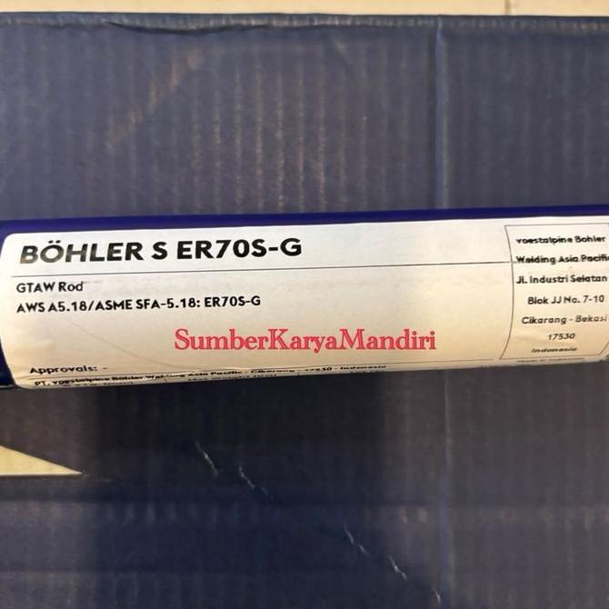 Ready Kawat Las Argon Bohler S ER70S-G 2MM x 1000MM AWS A5. 18/ASME SFA-5. 18 ER70S-G ( Setara TGS-5