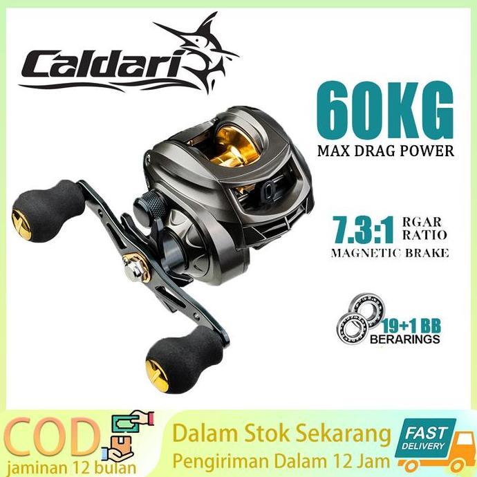 REEL FISHING REEL ALAT PANCING JORAN PANCING BAITCAST REEL GULUNGAN PANCING 60KG/30LBS 7.7:1 18+1BB 