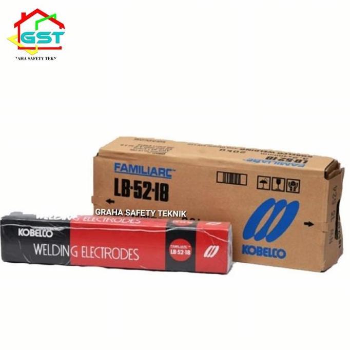kawat las besi baja 2,6mm e7018 KOBELCO LB-52-18 harga per pack isi 5kg