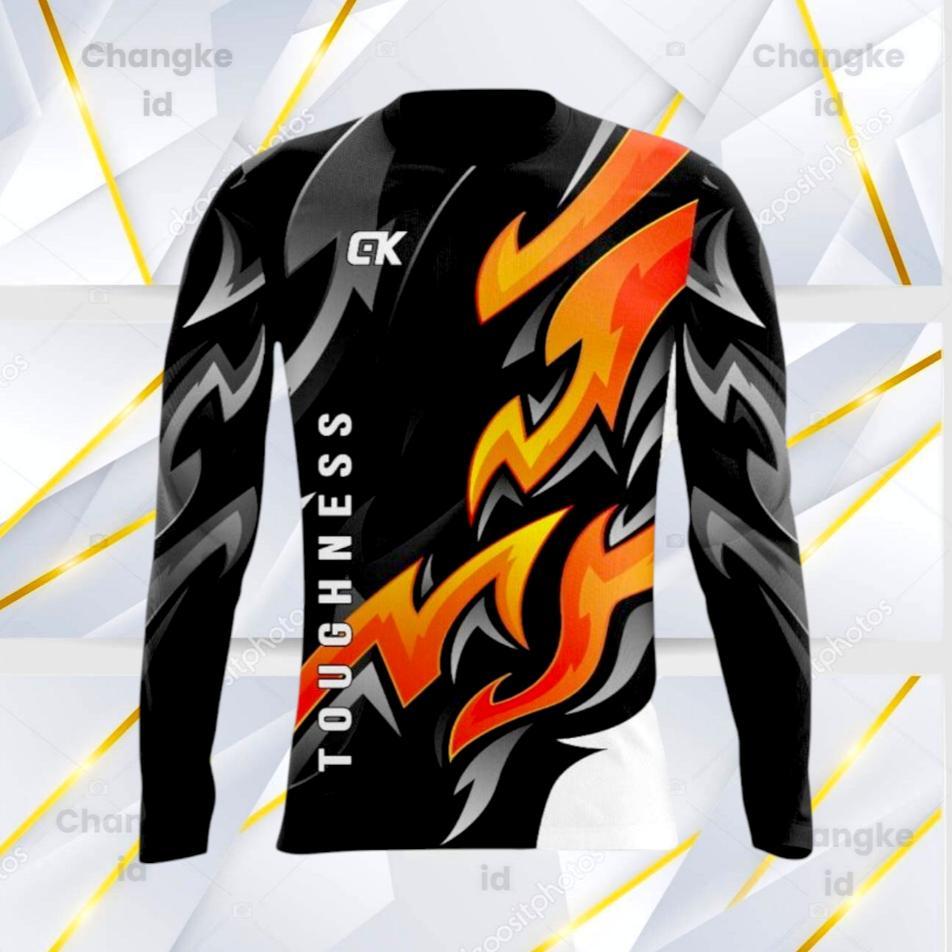 Kaos Atasan Kaos Olahraga Panjang Jersey Lengan Panjang Jersey Lengan Panjang Gowes Pemancing Pria B