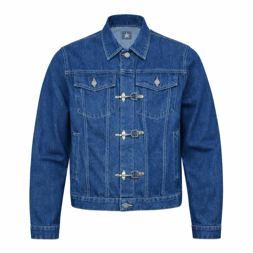 NEW JAKET DENIM WASH (BAHAN TEBAL) FIREMAN CLASP | BECKMAN SERIES | Jaket FIREMAN CLASP