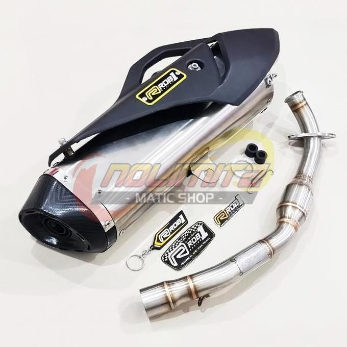Knalpot ROB1 Standar Racing Oval Power Boom NEW NMAX TURBO Tech Max Neo S 2024 Up