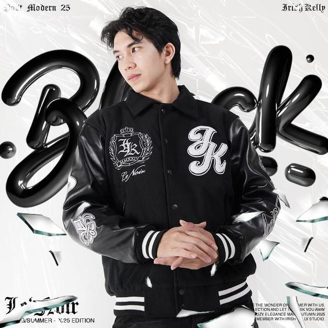 Irish Kelly Le Noir Black Varsity Jacket