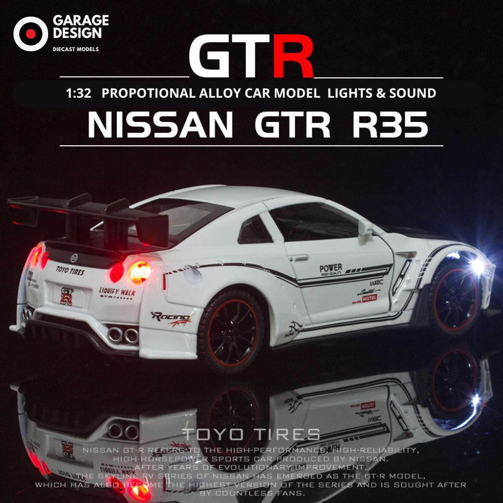 Miniatur Diecast Mobil Nissan GTR Diecast 1:32 - Miniatur Mobil Pajangan Nissan Skyline GTR R35 / R3