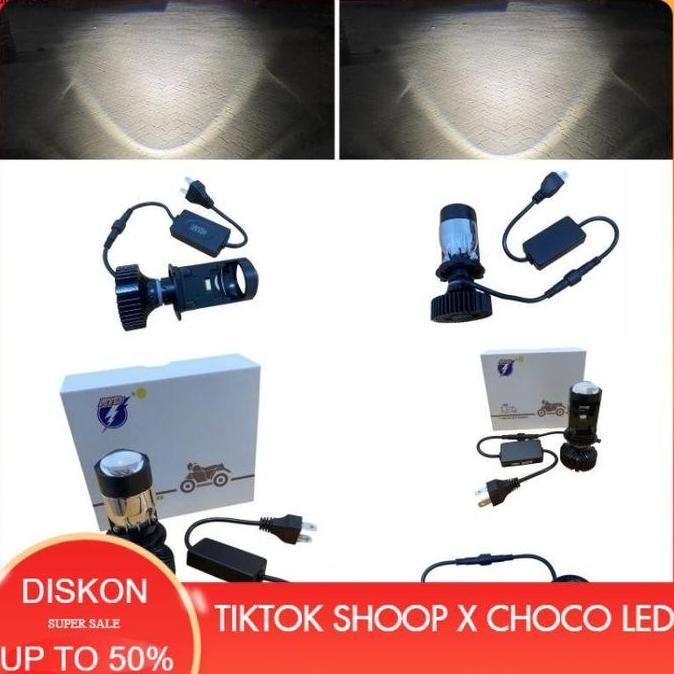 Lampu Utama H4 Mini Projector Led 2 Warna Bergaransi 1 PC