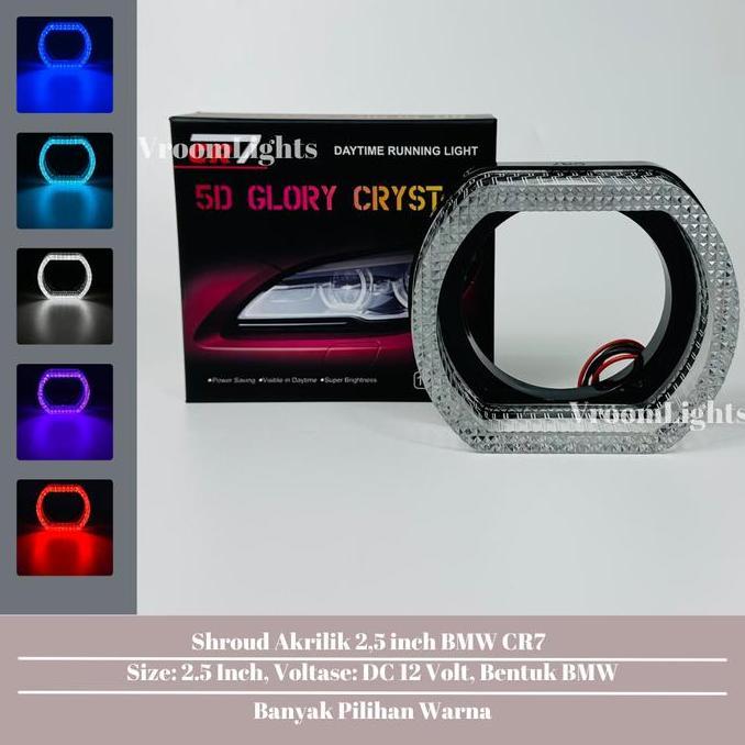 Shroud Akrilik Biled 2.5 inch CR7 Premium Angel Eye Crystal Shroud Khusus Biled 2,5 Inch