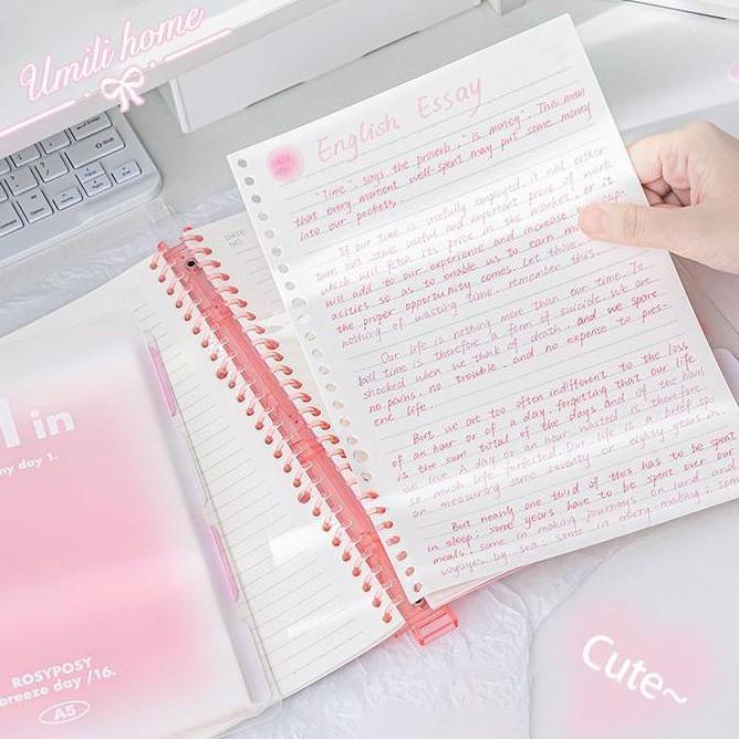 LEVINAMISAHSHOP - BINDER B5 A5 NOTEBOOK AESTHETIC BUKU TULIS SEKOLAH BINDER UNTUK KULIAH LUCU BUKU D