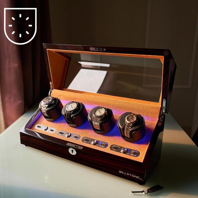 BILLSTONE Collector 4 Watch Winder | Pemutar Jam Tangan