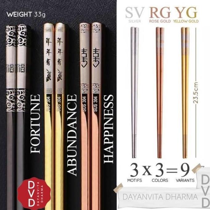 Stainless Steel Chopsticks - Sumpit Stainless Korea Asli YS