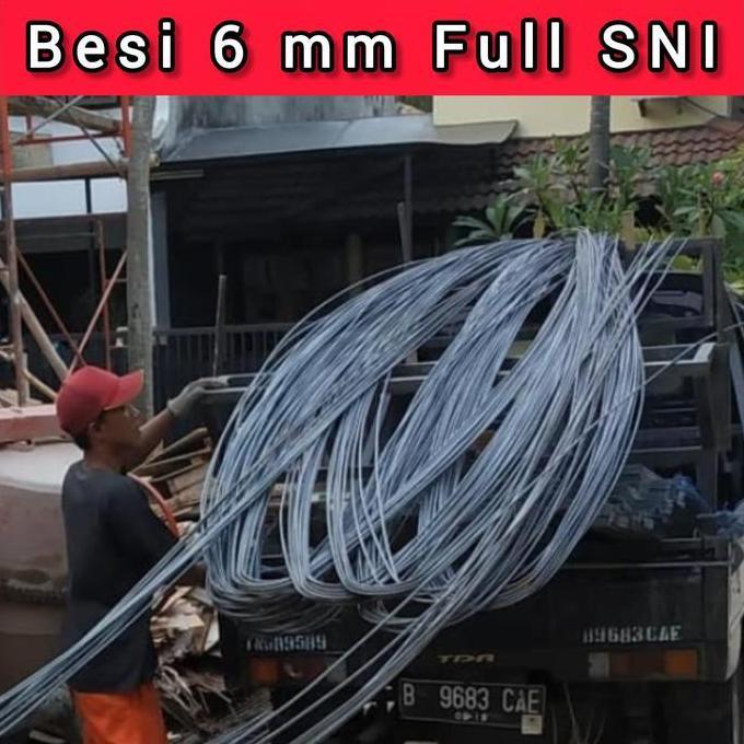 Besi Beton 6 mm FULL SNI ( sertifikat )