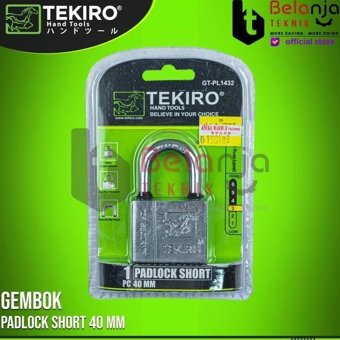 Tekiro Gembok Pagar Anti Karat Leher Pendek 40mm Kunci Gembok Padlock