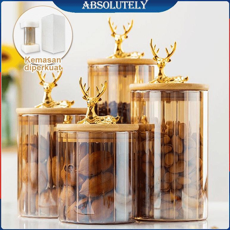 HOT SALE Toples Rusa Toples Makanan Serbaguna Toples Gold Toples Aesthetic Toples Kue Toples Kaca Le