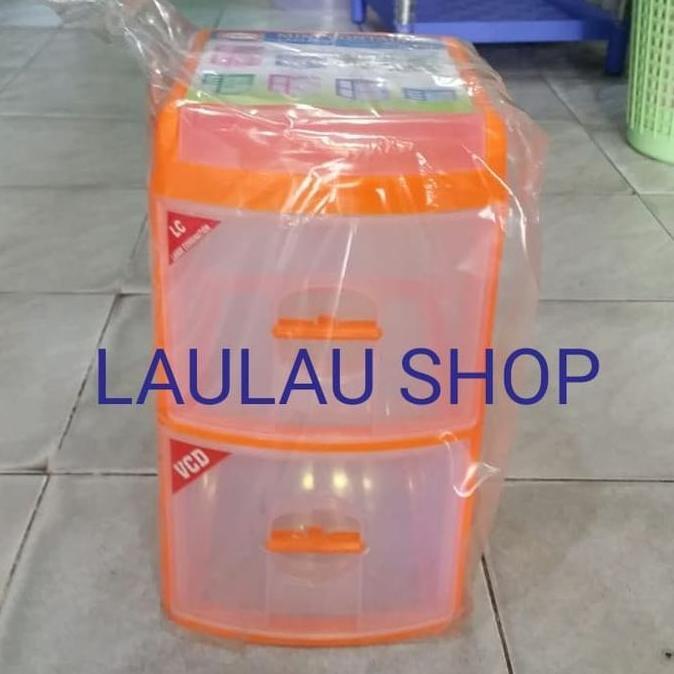 Laci CD DVD SUSUN 2 SHINPO 344 L2 / Rak sendok garpu Container Serbaguna Plastik
