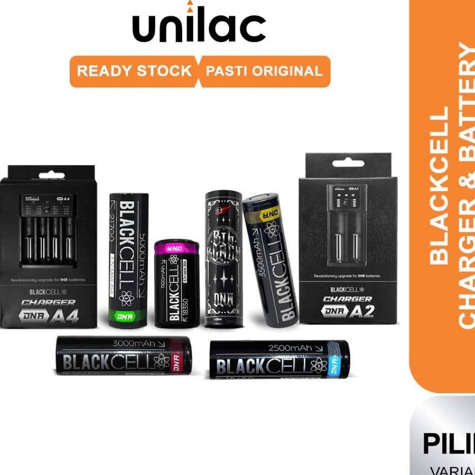 Authentic Baterai 18650 Blackcell Dna 2500Mah | 3000Mah | 3500Mah | 5000Mah Battery Black Cell