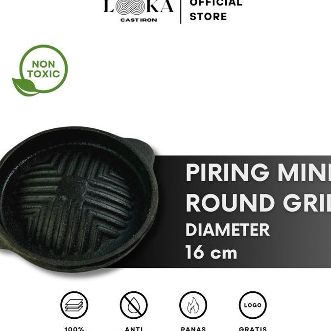 Looka Cast Iron Hot Plate Bbq Grill 16 Cm
