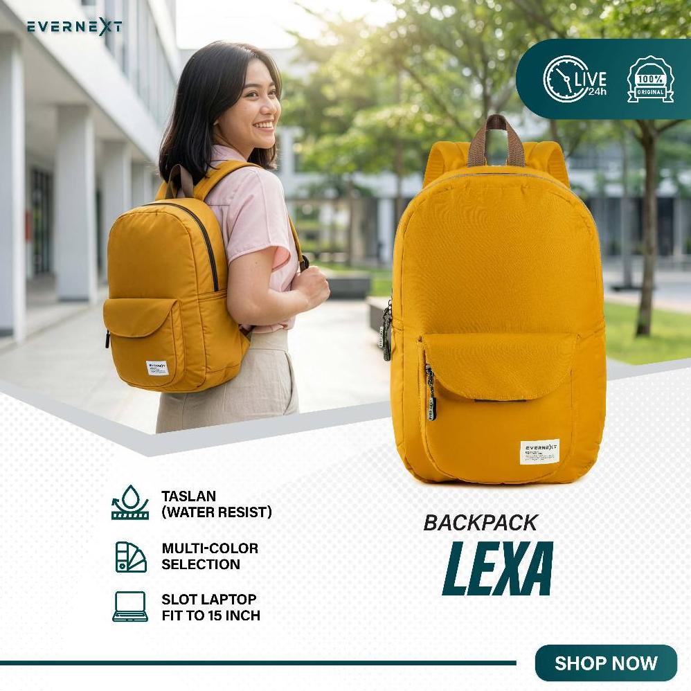 Evernext - Tas Ransel Wanita Tas Sekolah Wanita Backpack Laptop Lexa Tas Punggung Wanita