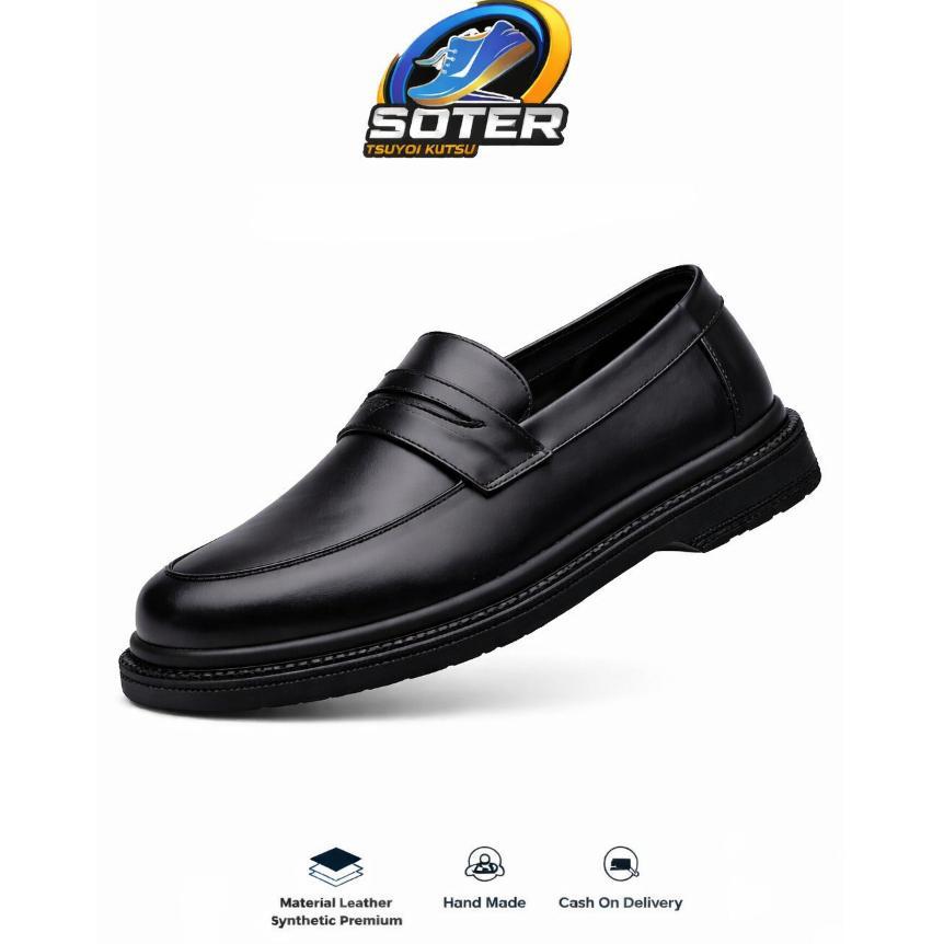 NEW SOTER - Sepatu Docmart Pria Asli Kulit Pu Loafers Casual Series Jack