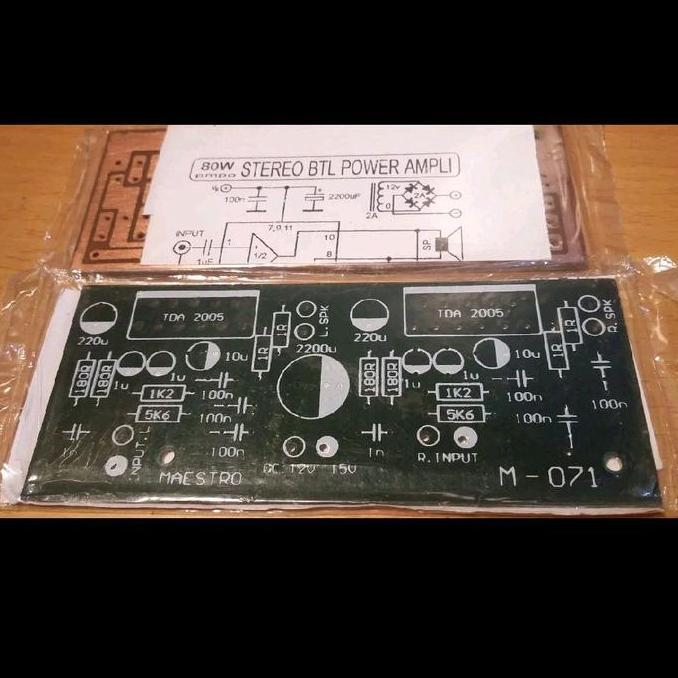 PCB TDA2005 TDA 2005 STEREO BAHAN PERTINAX BBM27