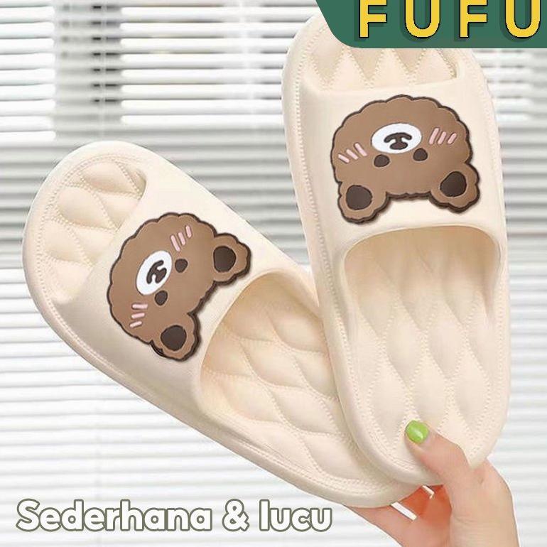 HOT PRODUCT FUFU Sandal beruang / sandal slop / sandal rumah