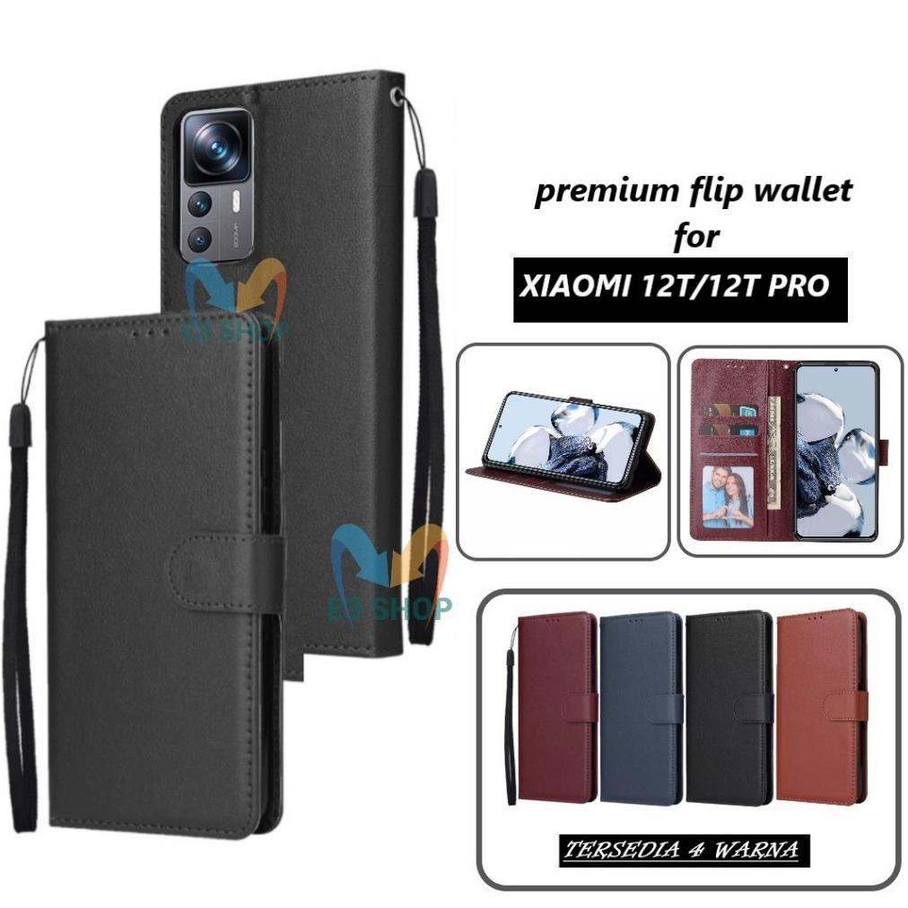 best deals case hp for xiaomi 12t / xiaomi 12t pro premium flip wallet flip case magnet casing flip 