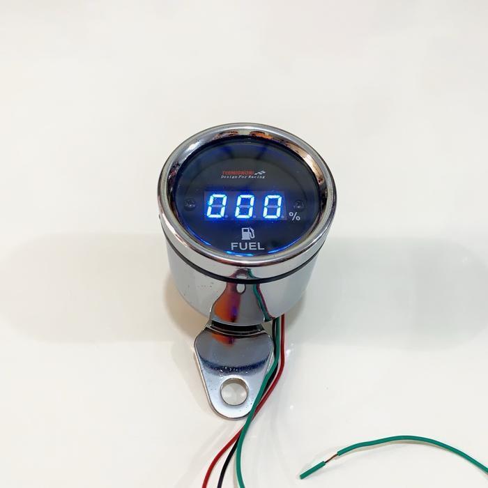 Fuel meter Ampere Bensin pengukur minyak Digital Jarum LED Universal Motor