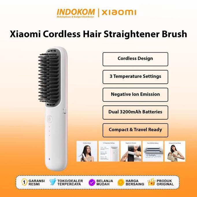 Cordless Hair Straightener Brush - Garansi