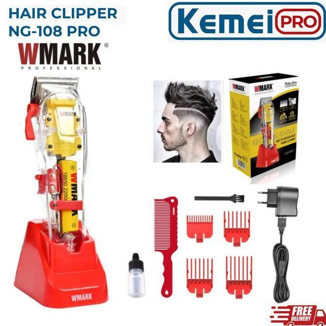 WMARK NG 108PRO Alat Cukur Rambut WMARK NG-108PRO Rechargeable Hair Clipper WMARK NG 108PRO With Sta