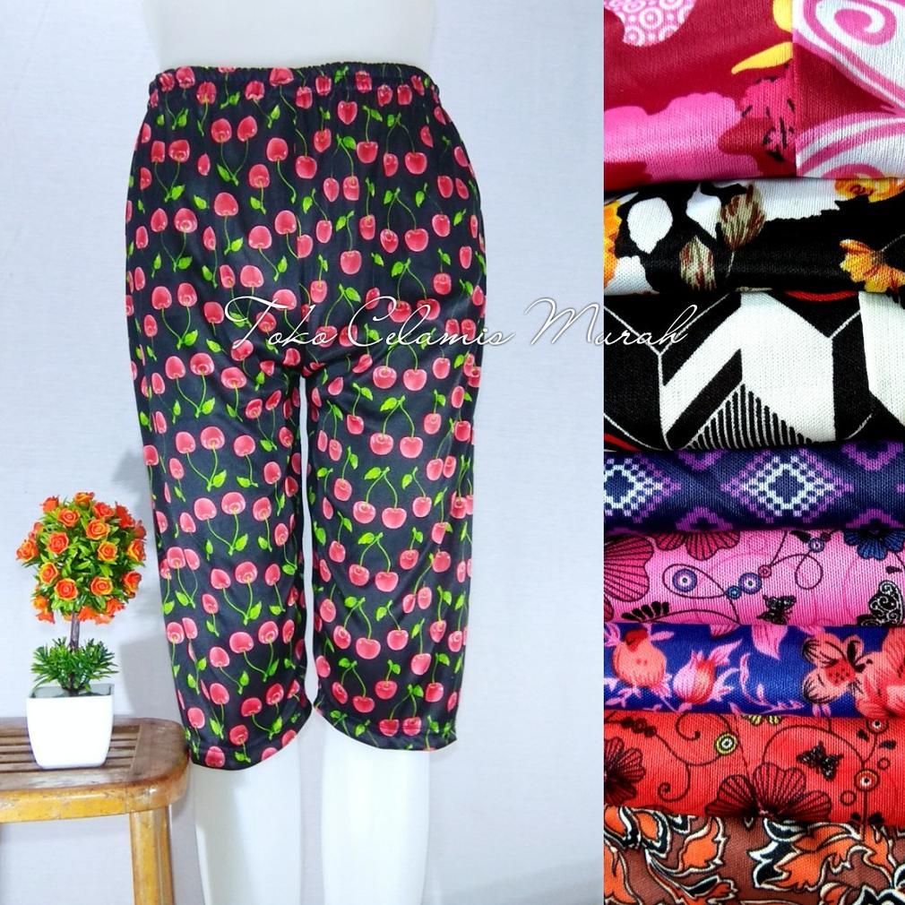 FAVORIT MURAH LEGGING HYGET MOTIF DEWASA WANITA / Celana Dalaman Gamis Inner Pants Bunga Los