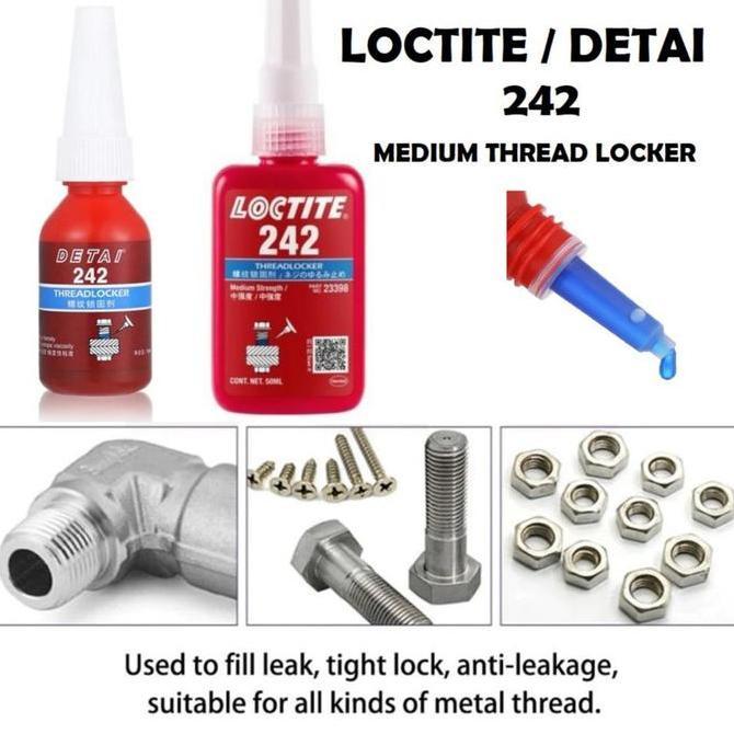 LOCTITE DETAI THREAD LOCKER LEM PENGUAT BAUT PEREKAT BAUT MEDIUM JH27
