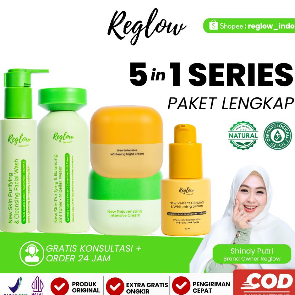 Glow Skin Treatment Skincare Glowing Beauty Series Perawatan Kecantikan Wajah Paket Re Glow Skincare