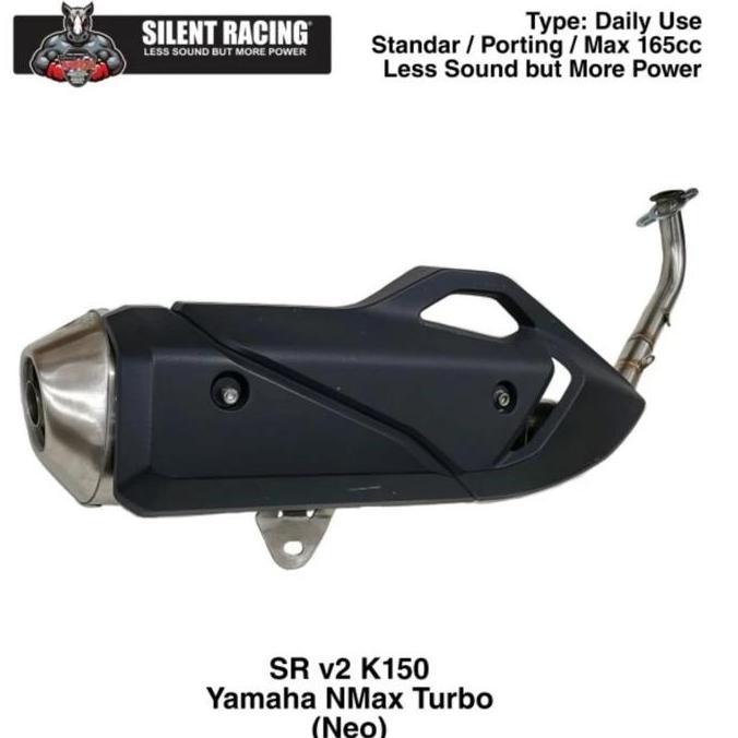 // WRX KNALPOT SILENT RACING V2 K150 YAMAHA NMAX TURBO / NMAX NEO //
