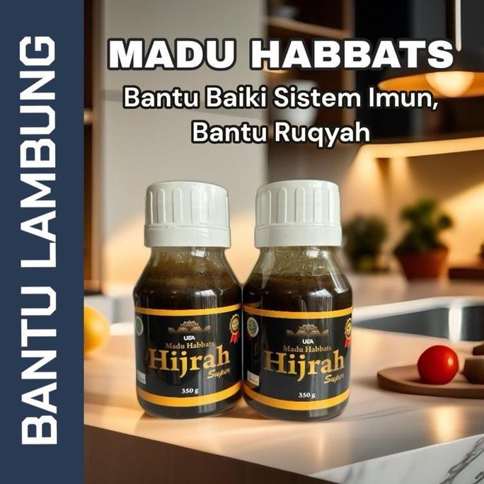 DANIANUR_SAKS - UEA MADU HABBATS HIJRAH 350 ML 2 BOTOL ( BANTU RUQYAH MANDIRI, BANTU SISTEM IMUN )