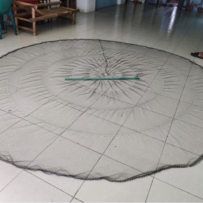 JALA IKAN JALA UDANG 3,3 METER BAHAN NILON D3 JALA LEMPAR JALA SUNGAI LUBANG JARI KELINGKING Top