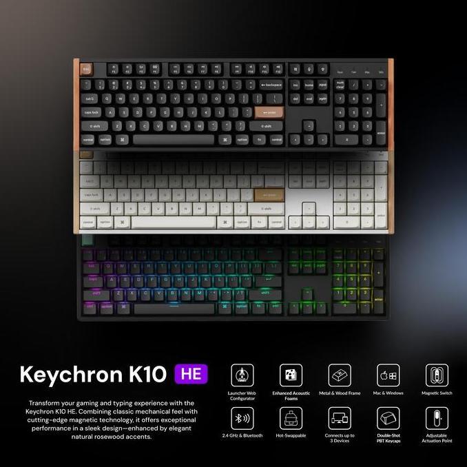 * KEYCHRON K10 HE WIRELESS MAGNETIC SWITCH CUSTOM KEYBOARD //