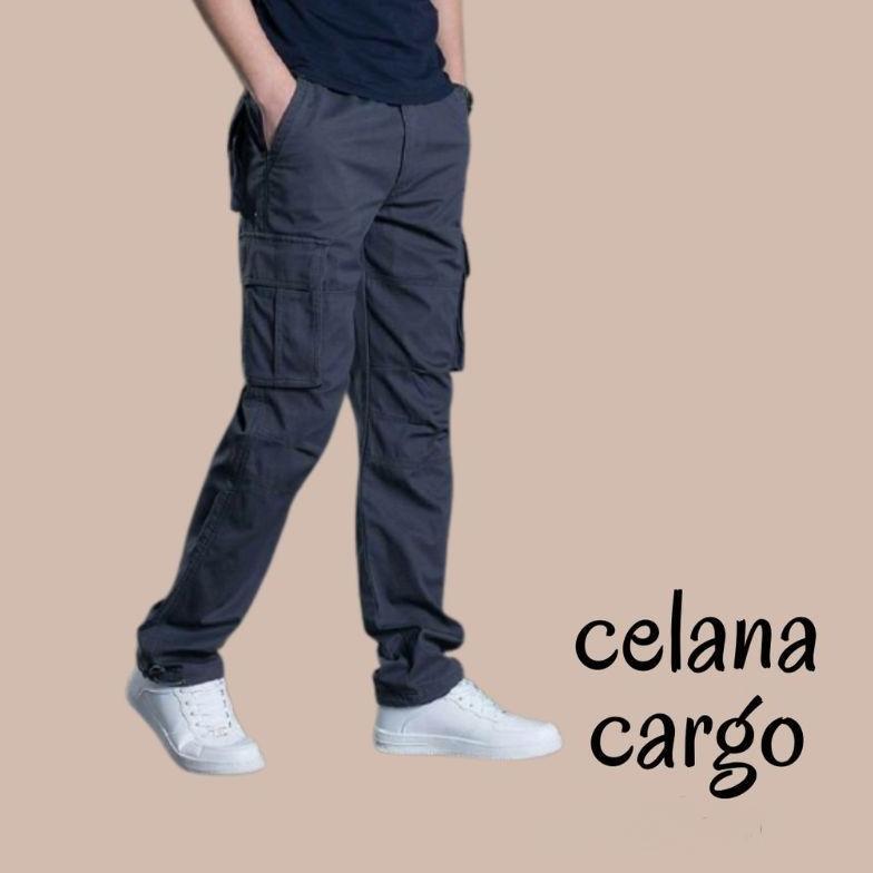 Celana Cargo Panjang Pria Twill American Drill