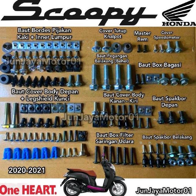 Baut Fullset Body Honda Scoopy Esp 2020-2021 / Baut Fullbody Scoopy Esp Diskon