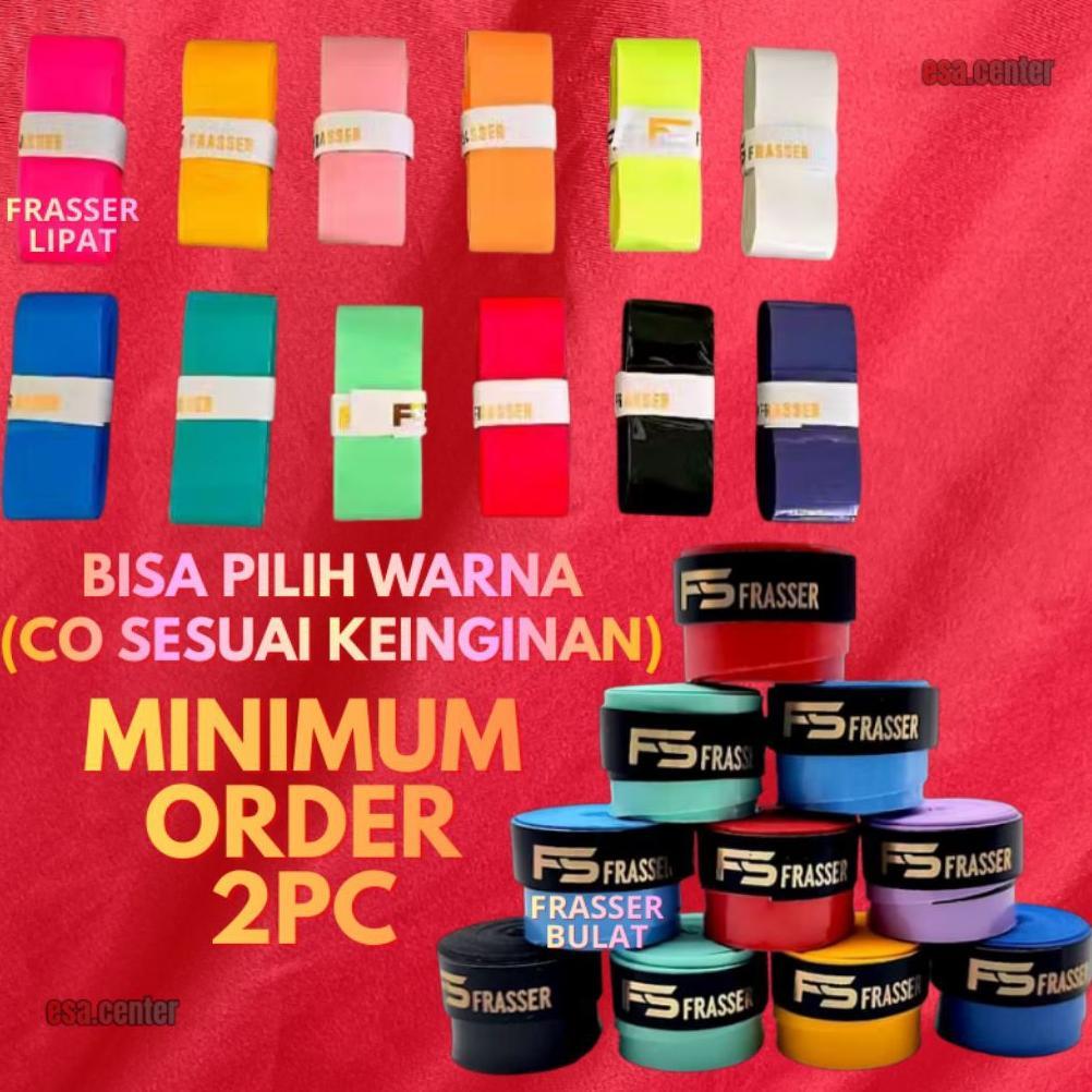 PAKET HEMAT Grip Raket Karet FRASER POLOS / Grip Raket Badminton Bulutangkis Tenis Joran Gagang Panc