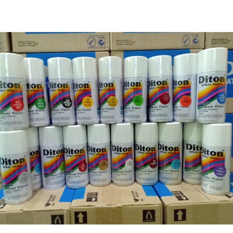 Diton Spray Paint 150Cc (Kecil) Pilox Pilok Cat Semprot Glossy Metallic Doff Stabilo Chrome Hi-Temp 