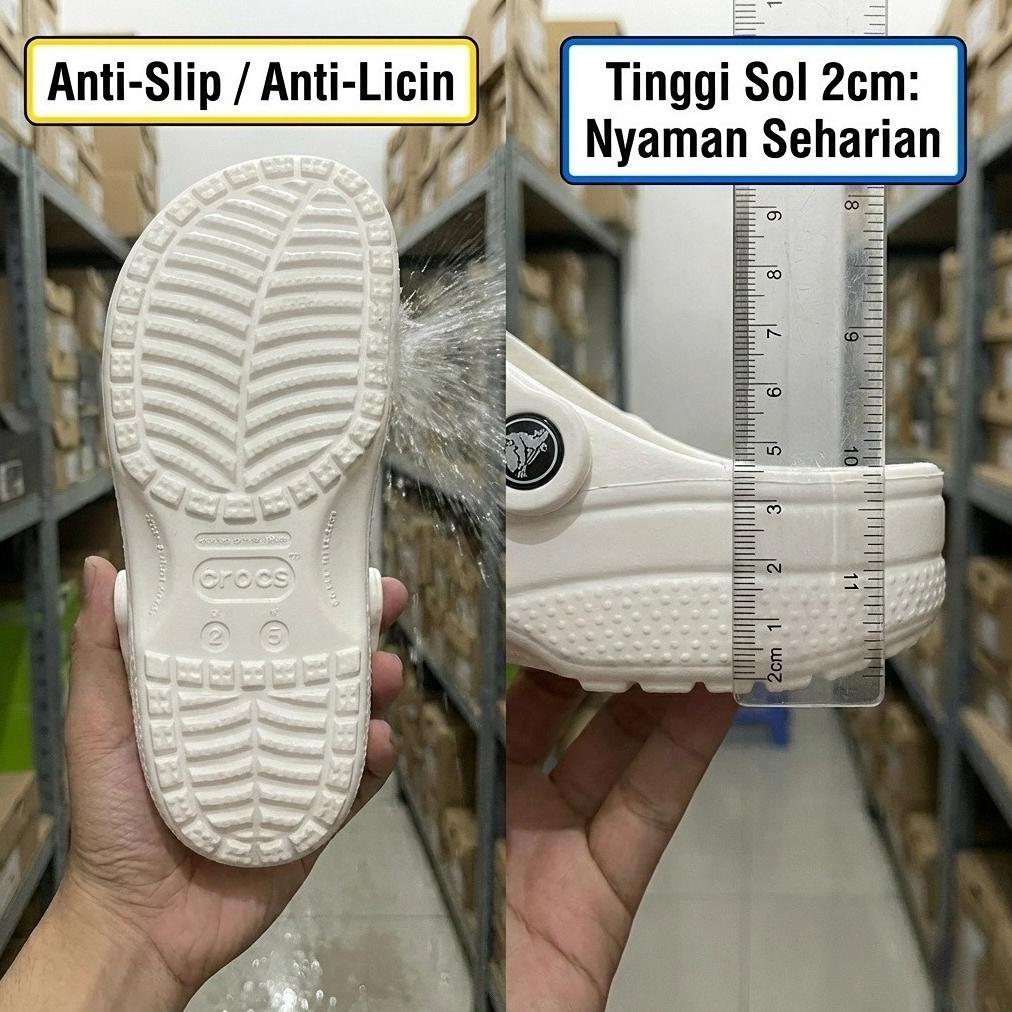 BESTPROMO Sandal Crocs Classic Unisex Clog 100% ORI - Sepatu Sandal Crocs Wanita Pria Empuk Anti-Sli